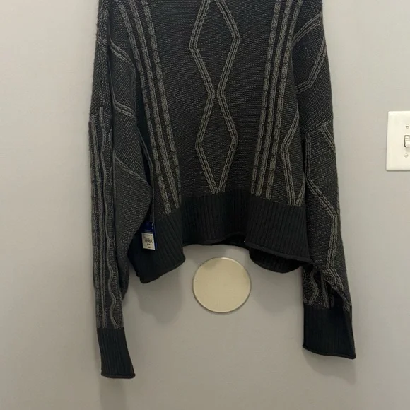 Arizona Jean Company Charcoal Cable Knit Sweater - Picture 3 of 5